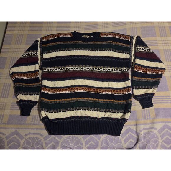 Cotton Traders Other - Vintage Cotton Traders Mens Medium Multicolor Coogi Cosby Style Sweater Y2K 90s